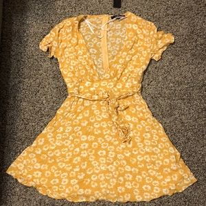Lulus yellow floral dress